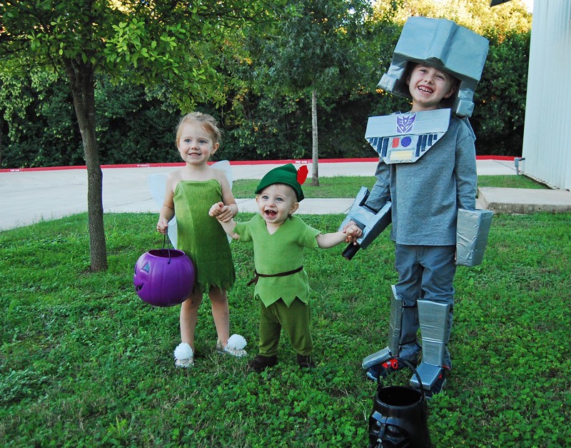 Tinker Bell, Peter Pan, and Megatron DIY Costumes from The Nesting Spot