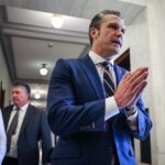 Pete Hegseth Fox News personality meets with lawmakers on Capitol Hill, amidst Secretary of Defense nomination considerations