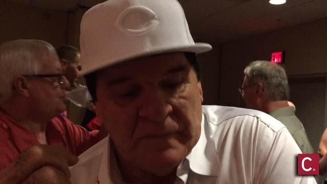 Pete Rose in his iconic No. 14 jersey