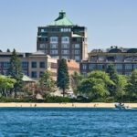 Exterior view of Park Place Hotel in Traverse City