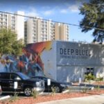 Demolished Deep Blue Fitness gym building in St. Pete for Kettler development