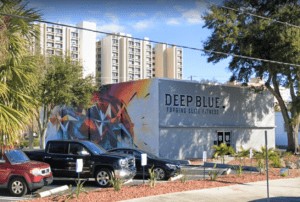 Demolished Deep Blue Fitness gym building in St. Pete for Kettler development