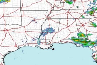 Gulf of Mexico weather radar, providing broader weather context for St. Petersburg coastal activities