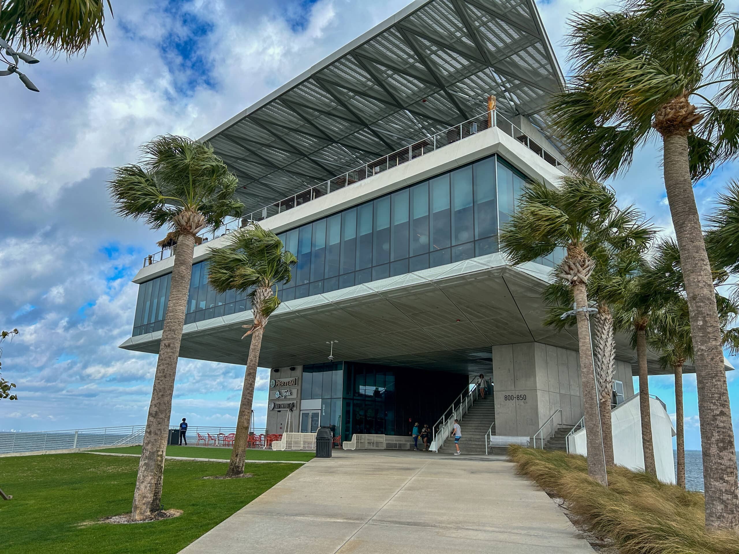 Teak St. Pete's waterfront location on the pierhead building.