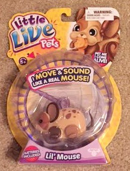 Close-up of Lil Mouse toy, pink color, showcasing its cute features