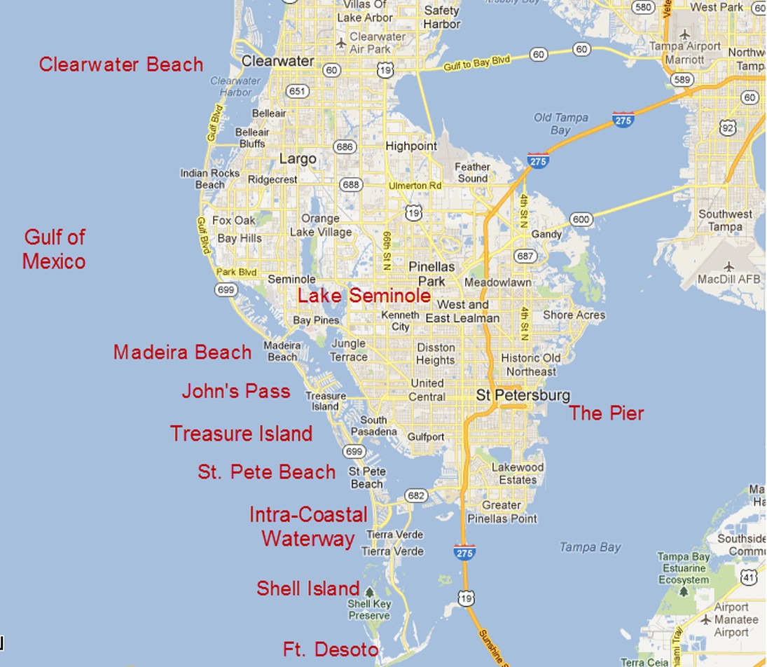 Jet Ski Rental Map St Pete