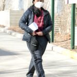 Michelle Mootreddy, Pete Davidson's alleged stalker, leaving court after a hearing about her mental competency.