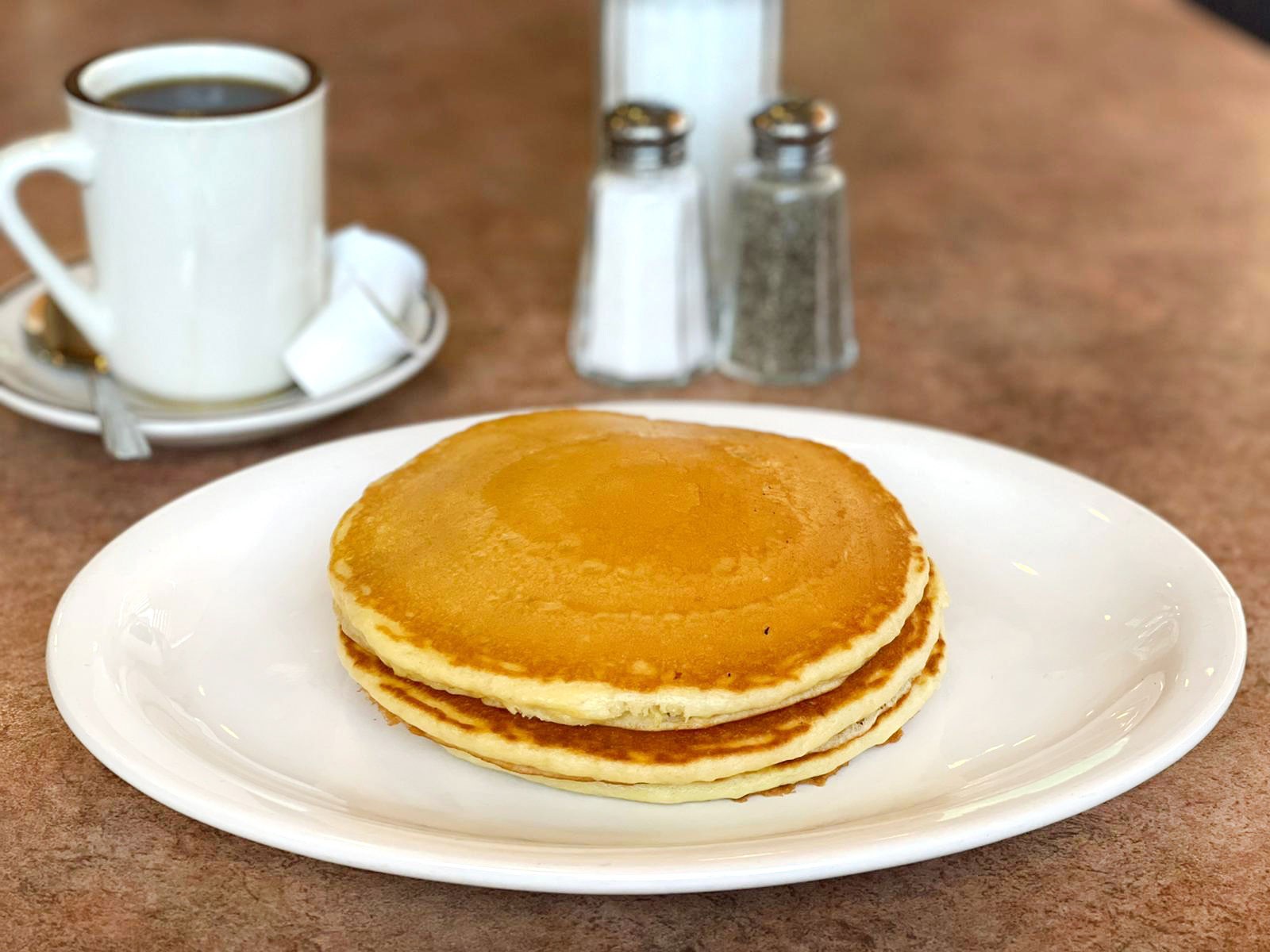 Pancakes and Waffles selection at Peter Pan Diner