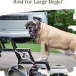 Mastiff on Pet Loader Dog Steps by Big Dog Mom