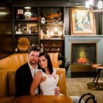 Bride and groom share a moment at Peter Kern Library, Knoxville, TN