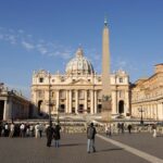 St Peter's Basilica aerial view in Vatican City