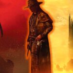 Stephen King's Dark Tower series books, showcasing the Gunslinger, Roland Deschain, highlighting connections to The Talisman and Peter Straub's influence.