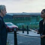 Peter Capaldi as The Doctor in Doctor Who, portraying his role with intensity and wit