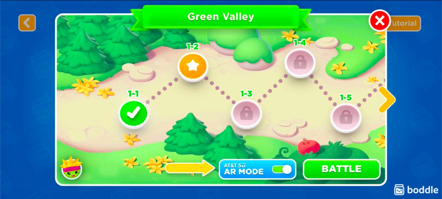 Boddle game play screen