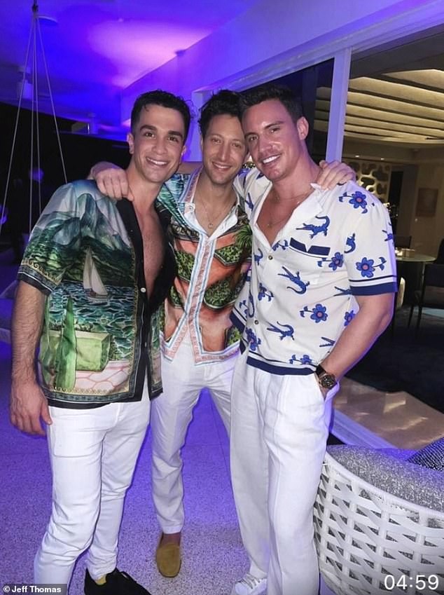 Friends Drew Schiff, Chris Farmer, and Jeff Thomas enjoying the New Year