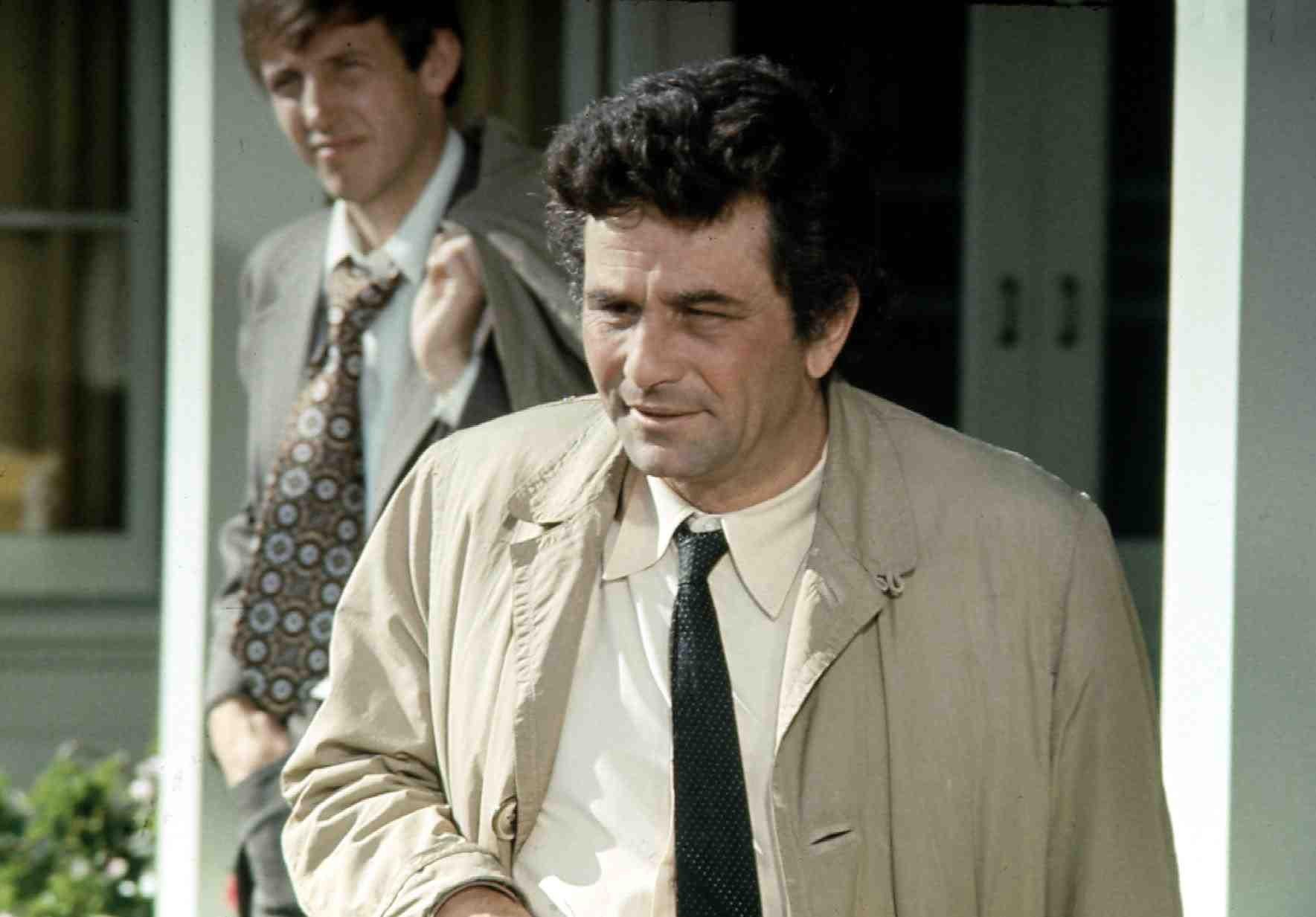 Peter Falk in Columbo, showcasing his prosthetic eye
