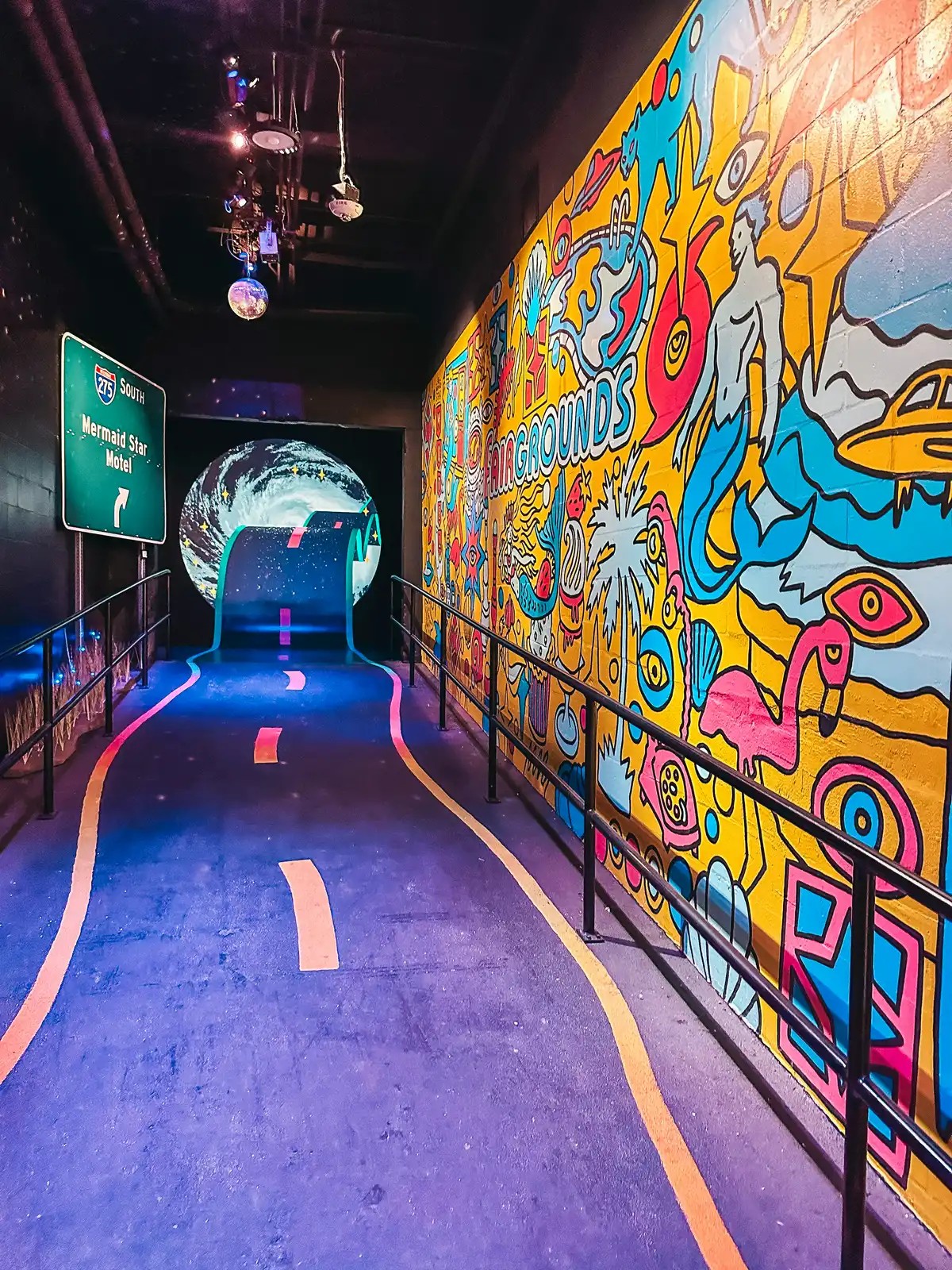 Entrance to FloridaRAMA in downtown St Pete, an immersive art experience created by local artists.
