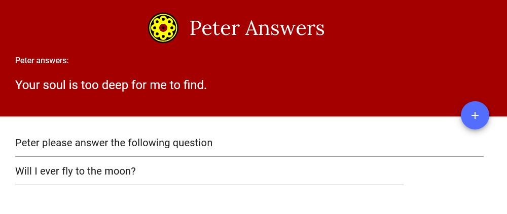 Peter Answers Posing Question